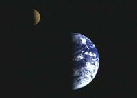 Galileo spacecraft took this picture of the Earth-moon system