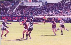 Australian rules football was developed in Melbourne, Australia and is played at amateur and professional levels.