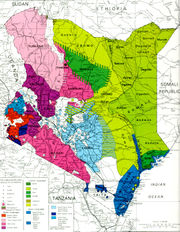 Kenya Ethnicity and Dialect Map