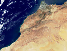 True-colour image of Morocco from Terra spacecraft