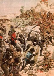 war between the Herero and the Germans, probably around Okahandja, 1910