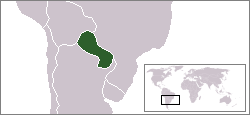 Location of Paraguay