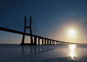 The Vasco da Gama Bridge, near Lisbon, is 17.2 km long — one of the longest bridges in the World.