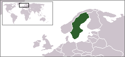 Location of Sweden