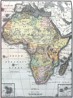 Map of Africa 1890