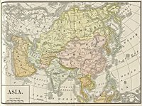 Map of Asia, 1892.