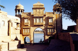 Rajasthan has a rich and colorful history making it one of the most popular tourist destinations in India. Shown here is an ancient ruin in Jaisalmer, Rajasthan.