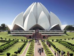 Known in India as the "Lotus Temple", the Bah&aacute;'&iacute; House of Worship is one of the most famous landmarks in Delhi.