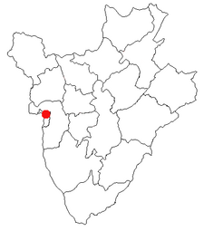 Location of Bujumbura in Burundi