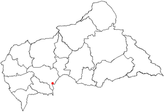 Location of Bangui in the Central African Republic