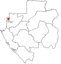 Location of Libreville in Gabon