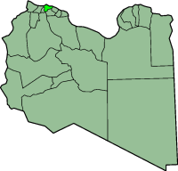 Location of Tripoli, Libya