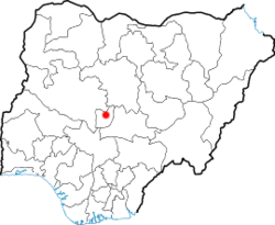 Location of Abuja in Nigeria