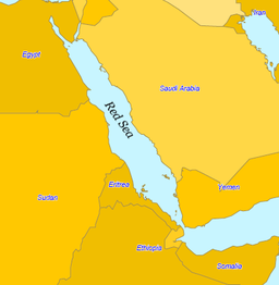Location of the Red Sea