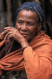Bushman woman in the Central Kalahari Game Reserve