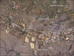 Johannesburg as seen from the International Space Station.