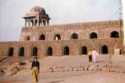 Rani Rupmati Pavilion at Mandu, built by Miyan Bayezid Baz Bahadur (1555&ndash;62) 