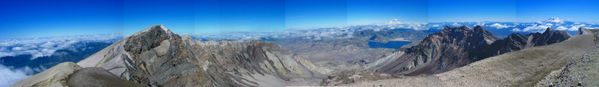 A panoramic view taken standing on the southern crater rim. July 4, 2004