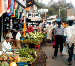 Hawking is common on city footpaths.