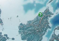 Location of Brunei on Borneo, shown in green.