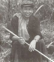 The leader of the Khmer Rouge, Pol Pot