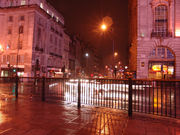 Piccadilly Circus towards Piccadilly. Tower Records store on the right.
