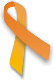 The orange ribbon - an awareness ribbon for hunger.
