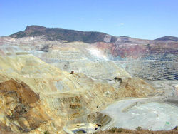 The El Chino Mine located near Silver City, New Mexico is an open-pit copper mine