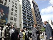 Workers in Nairobi were quick to rush to safety when the quake hit.
