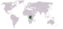 Location of the Democratic Republic of the Congo