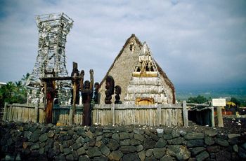 Built in 1810s, Ahuena Heiau was the sacred temple of Kamehameha the Great. It is an example of ancient Hawaiian architecture.