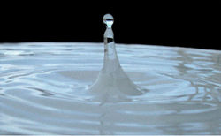 Impact of a water droplet.