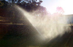 Water pressure in a sprinkler