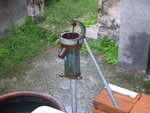 A manual water pump in China.