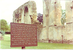 King Arthur's tombsite at Glastonbury Abbey