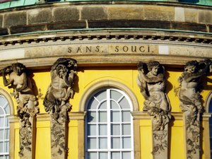The front of Sanssouci, with the Atlases and Carytids