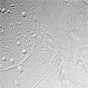 Figure 6: Samarkand Sulci on Enceladus. Taken by Cassini on 17 Feb 2005
