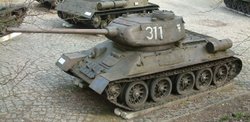 Polish T-34-85 in Poznań, Poland