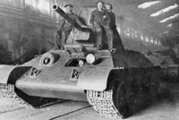T-34 Model 1942 rolls off the line at Zavod no. 112 Krasnoye Sormovo in Gorki.