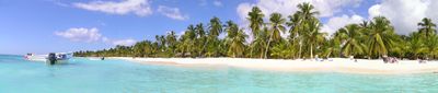 A beach on the Saona island