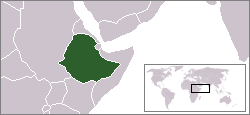 Location of Ethiopia