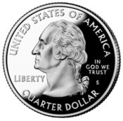 Washington is commemorated on the U.S. quarter.