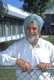 A Sikh man wearing a turban.