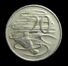 The Australian 20 cent coin features a platypus