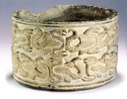 Bowl depicting scorpions. Excavated at Halilrud area. 3rd Millennium BCE, Jiroft Kingdom, Iran.