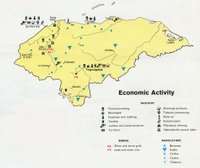 Economic activity map of Honduras, 1983