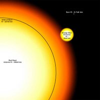 Comparison between red giants and the Sun