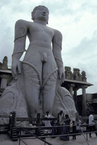 The 17.8 m monolith of Jain prophet Bhagavan Gomateshwara Bahubali, which was carved between 978&ndash;993 AD and is located in Shravanabelagola, India, is anointed with saffron every 12 years by thousands of devotees as part of the Mahamastakabhisheka festival.