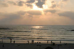 Beach of Tel Aviv at sundown