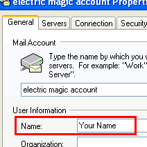 highlighting the field that needs to be altered